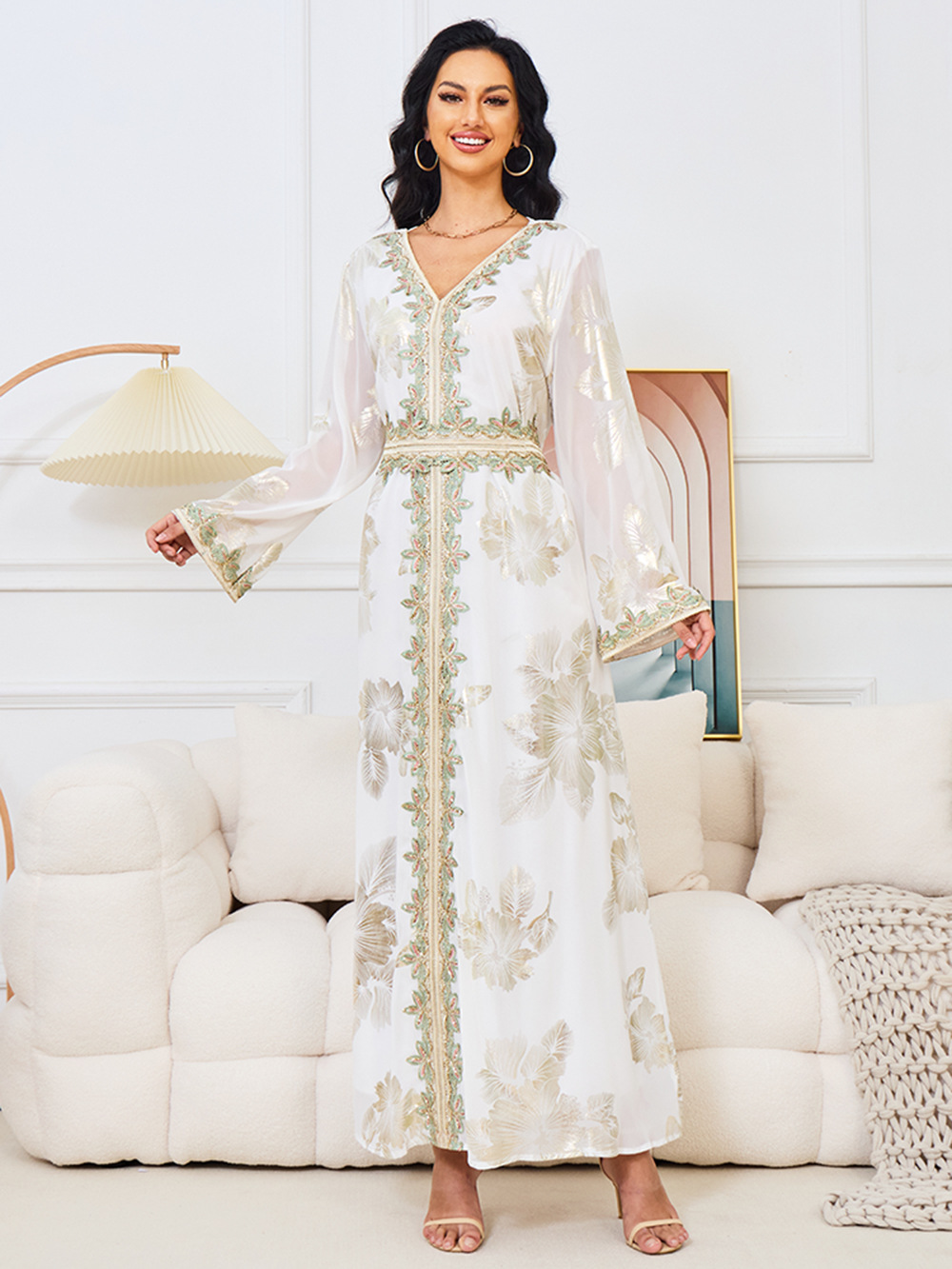 Winter Clothing Dubai - JHJN Herbst und Winter Goldprägung Stickerei
