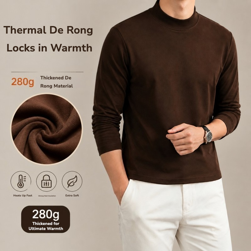Thermal Base Layer - Herren 280g Doppelseitige De Rong Thermo-Langarmshirt