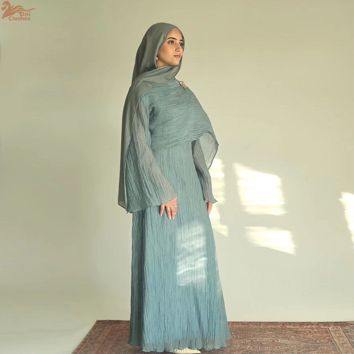 Winter Clothing Dubai - 2025 neue Plissee Stoff Elegante Schal