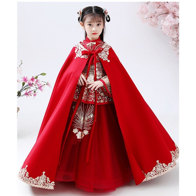 Winter Clothing Kids - Mädchen Hanfu Cheongsam Kostüm Chinesisches Neujahr