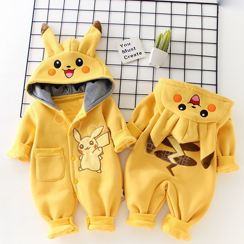 Winter Clothing Kids - Cartoon Pocket Monsters Baby-Pyjama für Neugeborene,