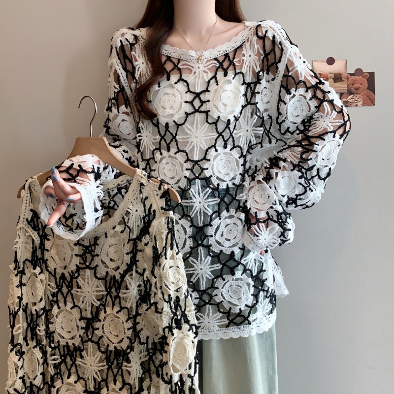 Winter Clothing Plus Size - Lässiger Langarm-Pullover, elegante Strickjacke, O-Ausschnitt, schicke