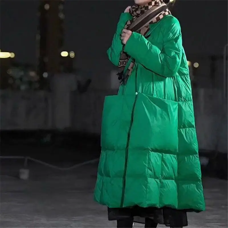 Winter Clothing Brand - Übergroße lange Daunen jacke große Taschen
