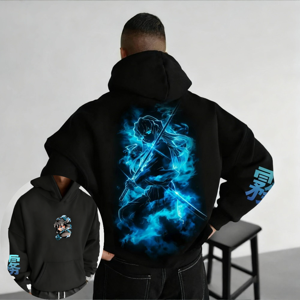 Winter Clothing Japan - Demon Slayer Herren Hoodie Sweatshirt Muichiro