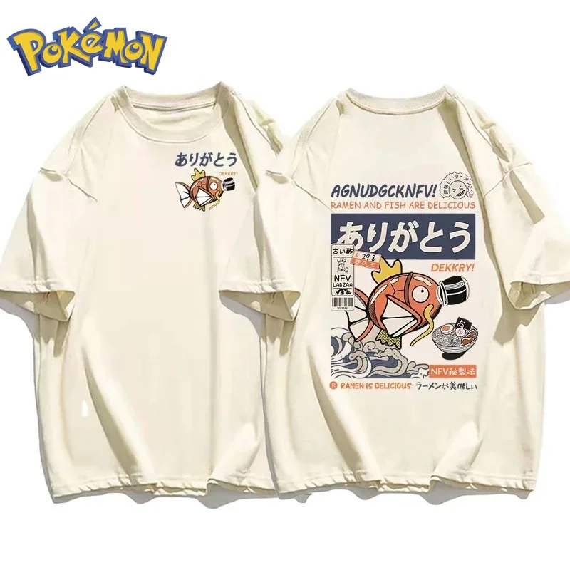 Winter Clothing Japan - Pokémon Anime Magikarp Druck T-shirt 2026