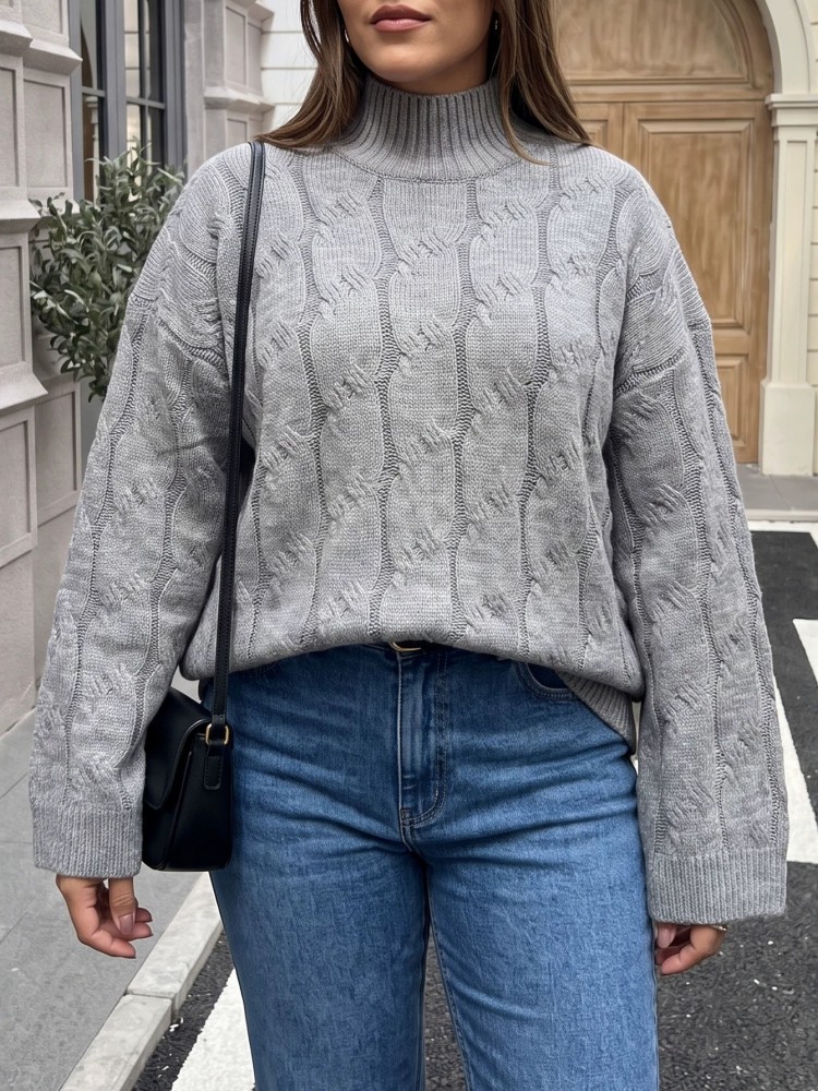 Damen Übergröße Lässiger Gestr – Winter Clothing Plus Size Bewertung und Preis