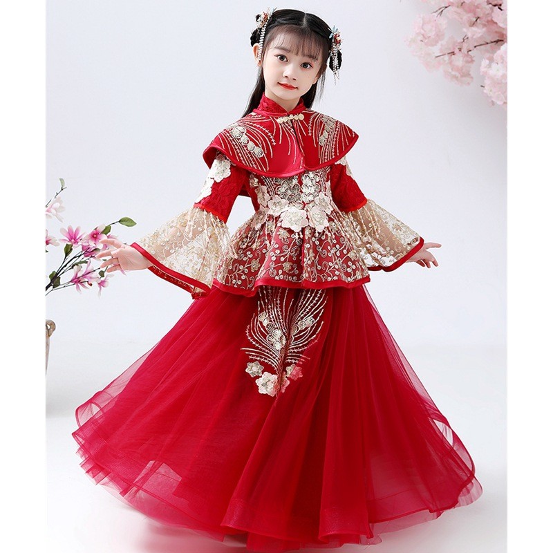 Mädchen Hanfu Cheongsam Kostüm – Winter Clothing Kids Bewertung und Preis